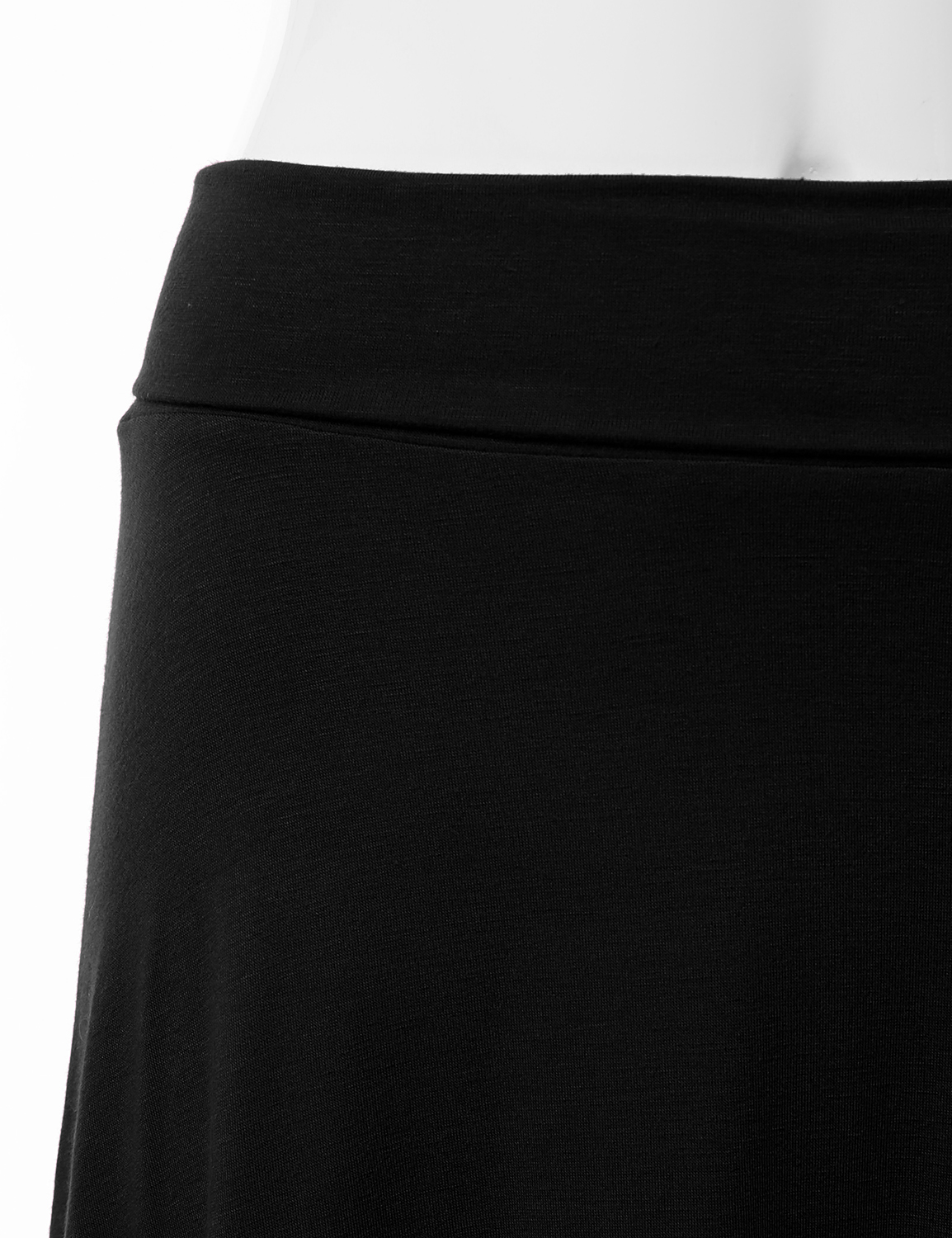 Doublju Women's High Waist Elastic Soft Flare Flowy Midi Skirt (Plus ...