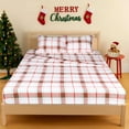 thumbnail image 3 of Gogreen 4PC Queen Christmas Sheet Set Deep Pocket Fit 16", Breathable Microfiber Soft Queen Sheet Set Warm Sheets, Luxury Hotel Style Christmas Decor Queen Bed Sheet Set, Christmas Gift, 3 of 8