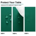 thumbnail image 2 of JIUZHEN Emerald Green Tablecloth for Rectangle Tables - Waterproof Washable Oblong Christmas Table Cloth for Dining Kitchen and Outdoor Use, 54 x 80 Inch, 2 of 7