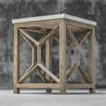 thumbnail image 6 of Bowery Hill 22" Square Stone Top End Table in Ivory and Oatmeal, 6 of 7