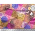 thumbnail image 2 of Soimoi Poly Georgette Fabric Mandala & Paisley Patchwork Print Sewing Fabric Yard 42 Inch Wide, 2 of 3