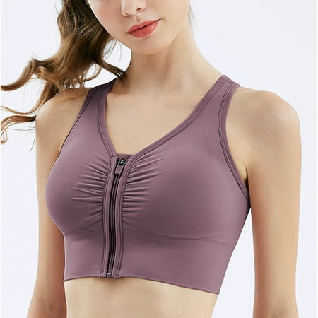 

Dqueduo Closure Sports Bra Wirefree Comfort Sports Bras for Women Extra-Elastic Bra Active Yoga Sports Bras S-XL 3Colors Summer Savings Clearance