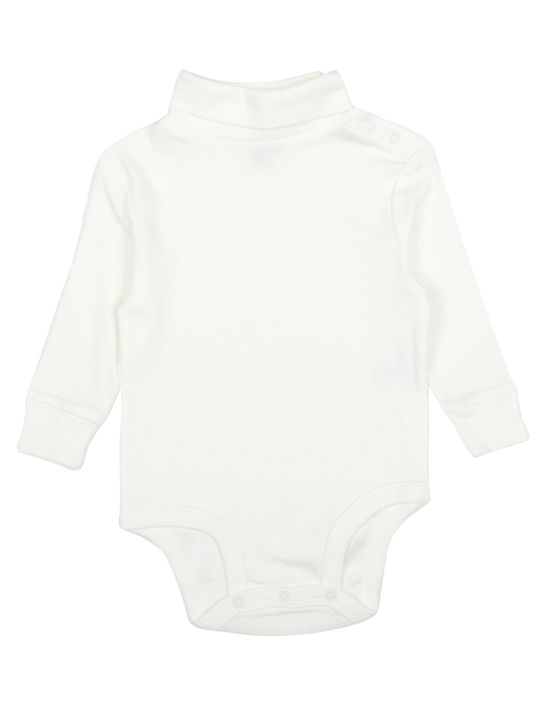 Leveret Baby Turtleneck Bodysuit Cotton Off White 2 Years