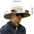 thumbnail image 3 of YOTQUSKI Wide Brim Solar Fan Hat, Fishing Hat with 2 Solar Fan, 3 Speed Solar Powered Fan Hat, Outdoor Sun Hats, Fishing & Beach Hat for Men Women Hat with Fan Built in, 3 of 3