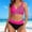 Hot Pink, variant on Rhinestone Full Coverage Bikini Sets for Women – Sparkly 2 Piece Swimsuit for Women Tummy Control Bikini for Women Pink XL
