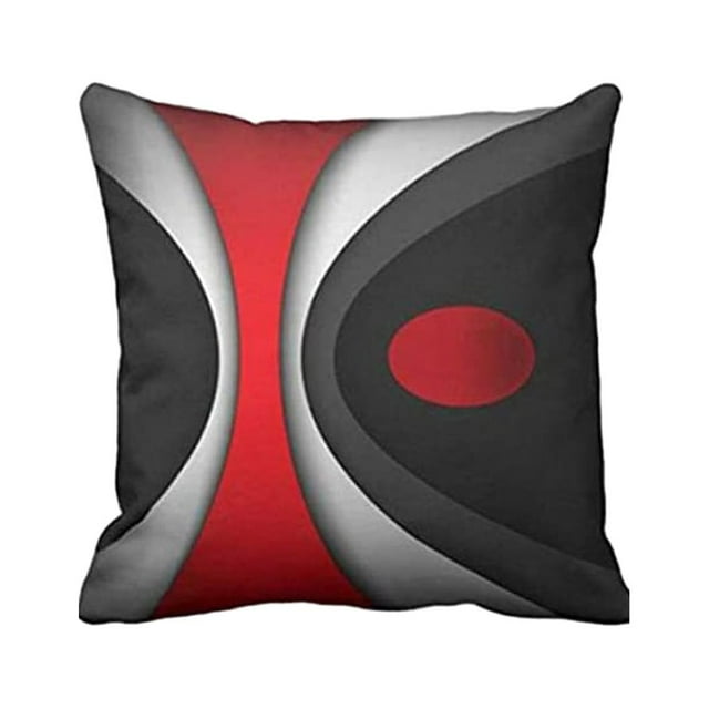 Billuyoard Fundas de almohada negras y rojas, fundas de almohada elegantes y duraderas para el hogar, transpirables, suaves y fáciles de cuidar Decoración del hogar W0081-29