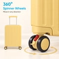 thumbnail image 4 of TABU 20" Ride on Luggage with Seat for Kids, Kids Luggage with Wheels & TSA Lock for Travel,Yellow, 4 of 10