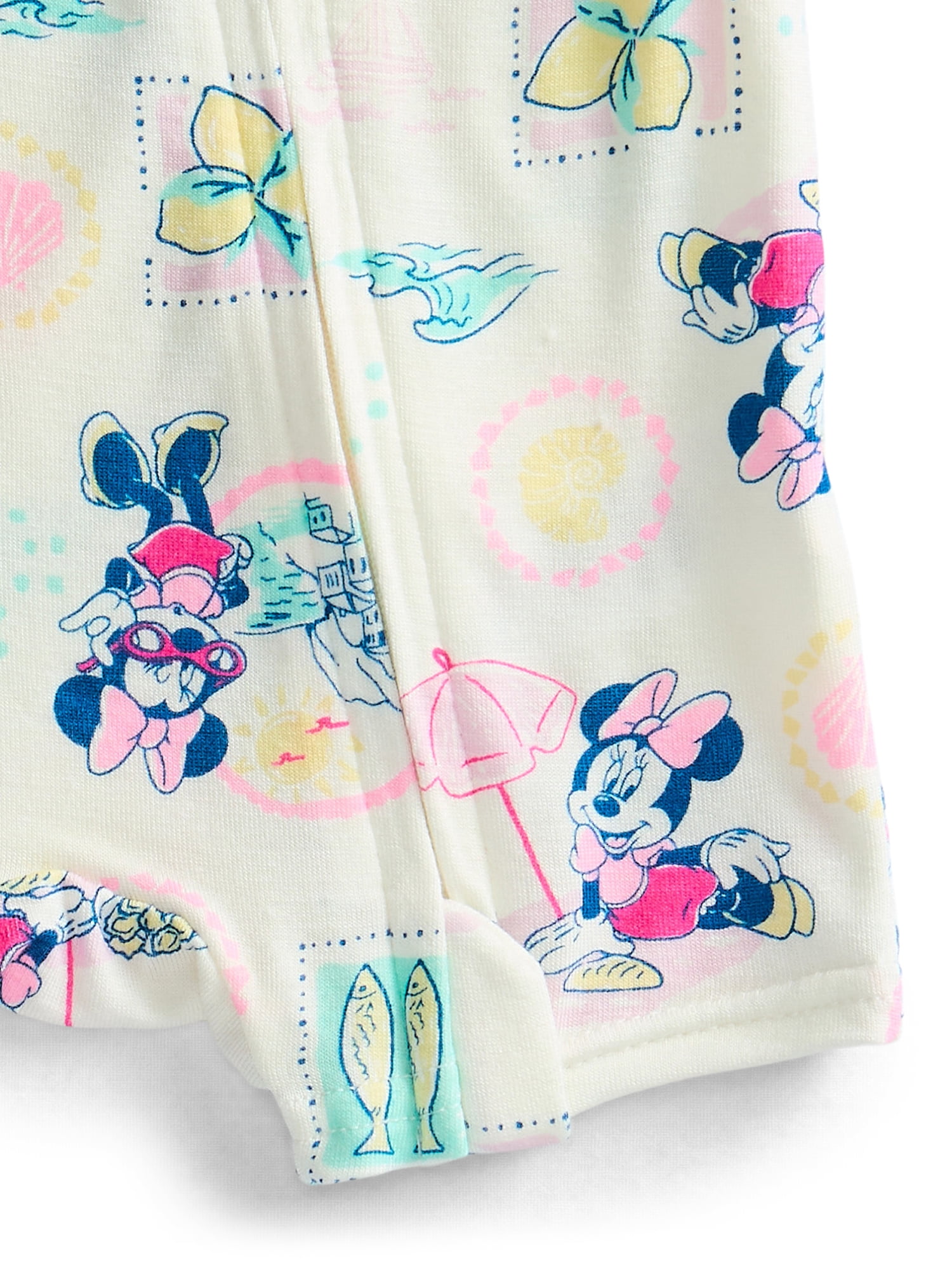 Disney Minnie Mouse Baby Girls Printed Viscose Romper Shortie, Sizes NB-24M