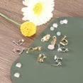 thumbnail image 5 of Earring Converter with Silicon Earring Pads, 50Pack Round Flat Back Tray Earring Clips with Easy Open Loop (White), 5 of 5