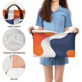 thumbnail image 5 of Yayeee Foldable Storage Basket for Shelves with Handles Waterproof Cloth Bins, Blue Abstract Wavy, 5 of 7
