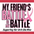 thumbnail image 3 of CafePress -  My Battle Too Friend Breast Cancer T Shirt - Women's Traditional Fit Dark T-Shirt, 3 of 4