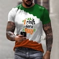 thumbnail image 2 of Camisetas Casuales Cuello Redondo Día de San Patricio Impresión Suéter, Manga Corta Blusa Deportiva para Hombres, 2 of 3