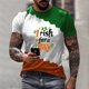 thumbnail image 2 of Camisetas Casuales Cuello Redondo Día de San Patricio Impresión Suéter, Manga Corta Blusa Deportiva para Hombres, 2 of 3