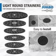thumbnail image 4 of Couvercle de Drain de Sol Passoire JUMBO Fonte 17,5cm Rond, 4 of 5