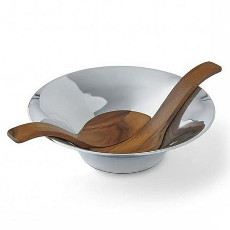 

Chillable Salad Bowl w Servers crafted by Nambe