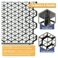 thumbnail image 3 of 12 Units Permeable Pavers Gravel, Grass& Gravel Driveway System, Interlocked Pavers Gravel Grid Black PE Shed Base 1.6" Depth, 32 Sq Ft (12), 3 of 6