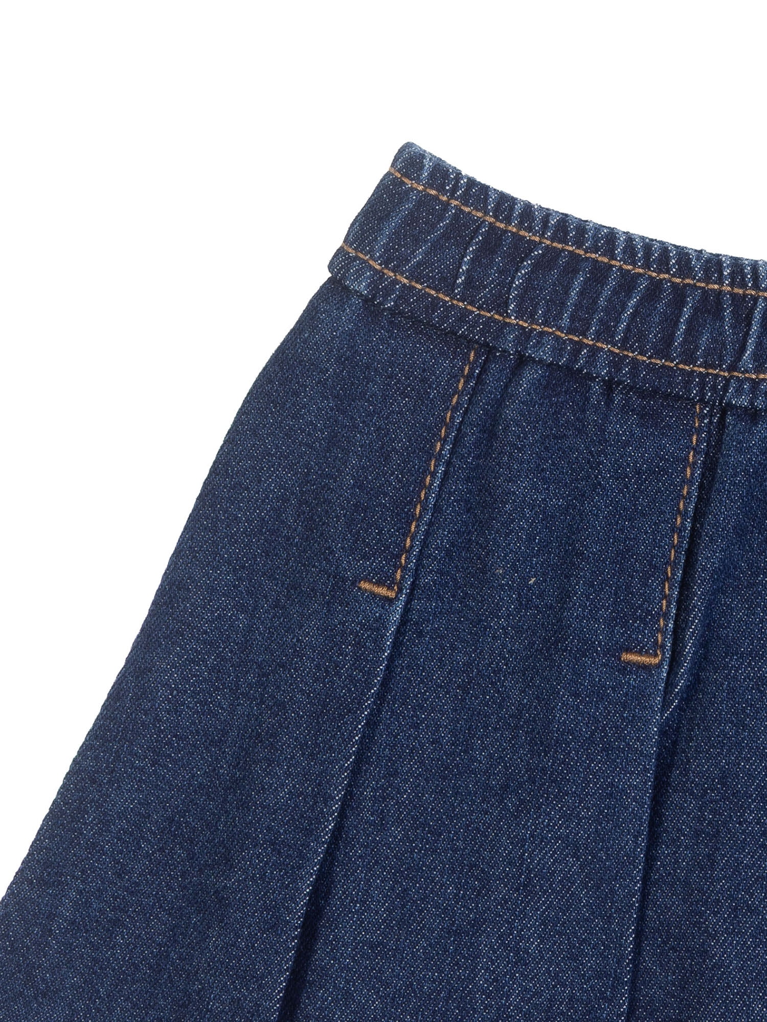 Wonder Nation Toddler Girl Pleated Denim Skort, Sizes 12M-5T