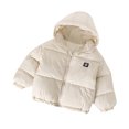 thumbnail image 2 of Bixock Toddler Girls Puffer Jackets Girls Winter Coats Kids Padded Coat Outerwear Long Sleeve Hooded Wind Short Cut Thermal Jacket for Kids 2-11Years, 2 of 7