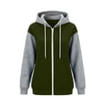 thumbnail image 5 of Jsaierl Women's Plus Size Zip Up Hoodies Fall Color Block Hooded Sweatshirt Lightweight Fashion Coat Cotton Jogging Long Sleeve Jackets, 5 of 7