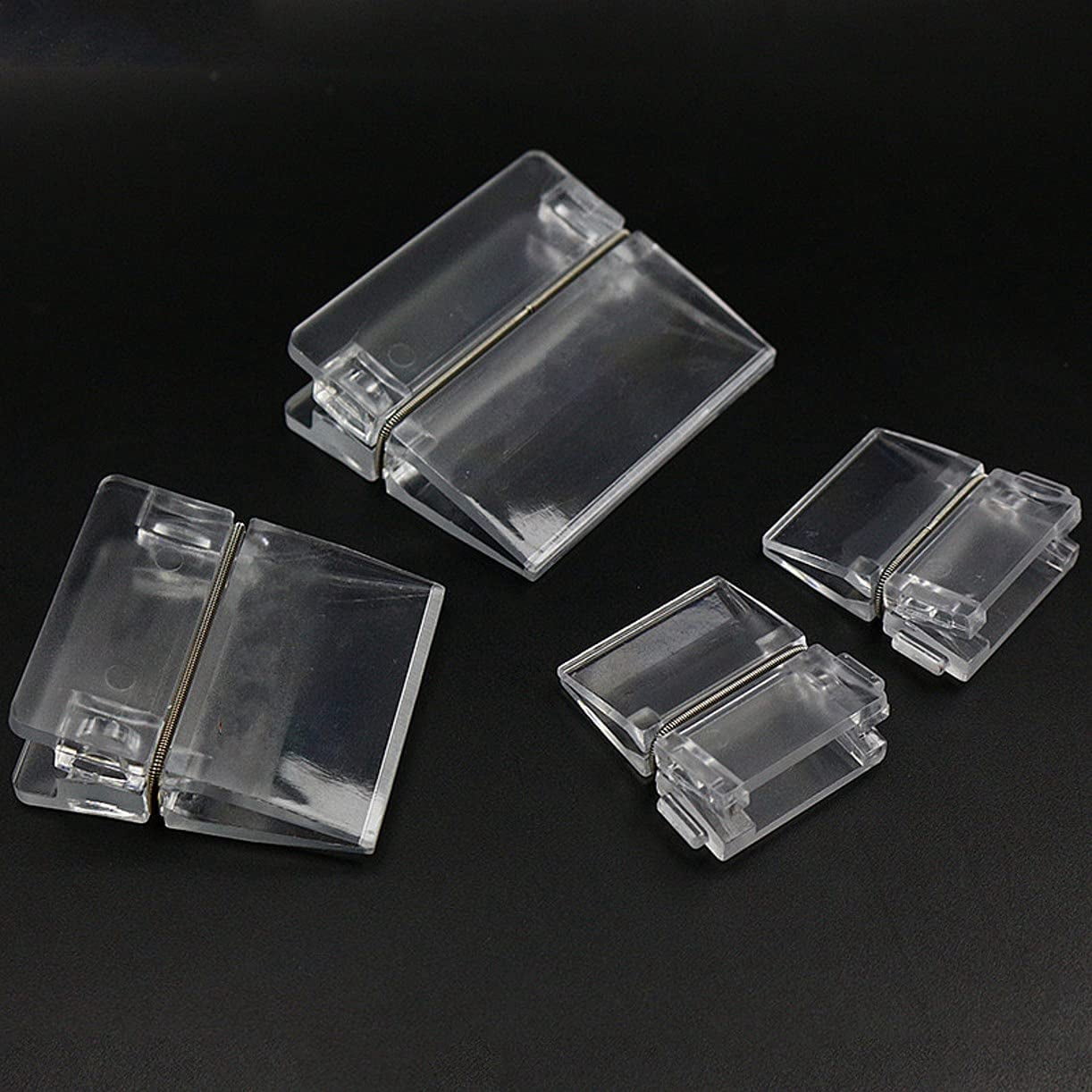 Fly Tying Clear Fly Tying CDC Feather Clips Dubbing Hackle Holding Tools Cul de Canard Feather Magic nip clamp Table Clip, 3 Size,4Pcs, As Show