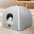 thumbnail image 2 of Cama para Gato WINDRACING Casa Tienda para Gatos con Almohada Lavable Gris, 2 of 6