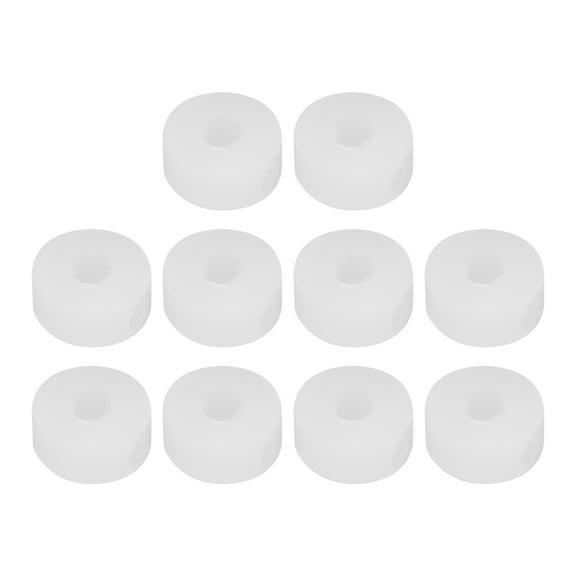 Uxcell Silicone Rubber Flat Washer, 0.98" OD x 0.31" ID x 0.39" Thickness, White 10Pcs