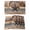 Grey, variant on Texas Star Vintage Placemats Set of 12, Berry Dark Brown Wooden Placemats for Dining Table, Place Mats for Kitchen Tabletop, Waterproof Wipeable Dining Table Mats Set