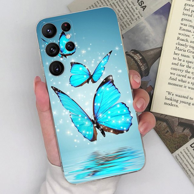 Funda de teléfono para Samsung S22 Ultra 5G, carcasa trasera suave de silicona transparente TPU parachoques para Samsung Galaxy ys22 Plus Ultra Capa Funda Fivean unisex
