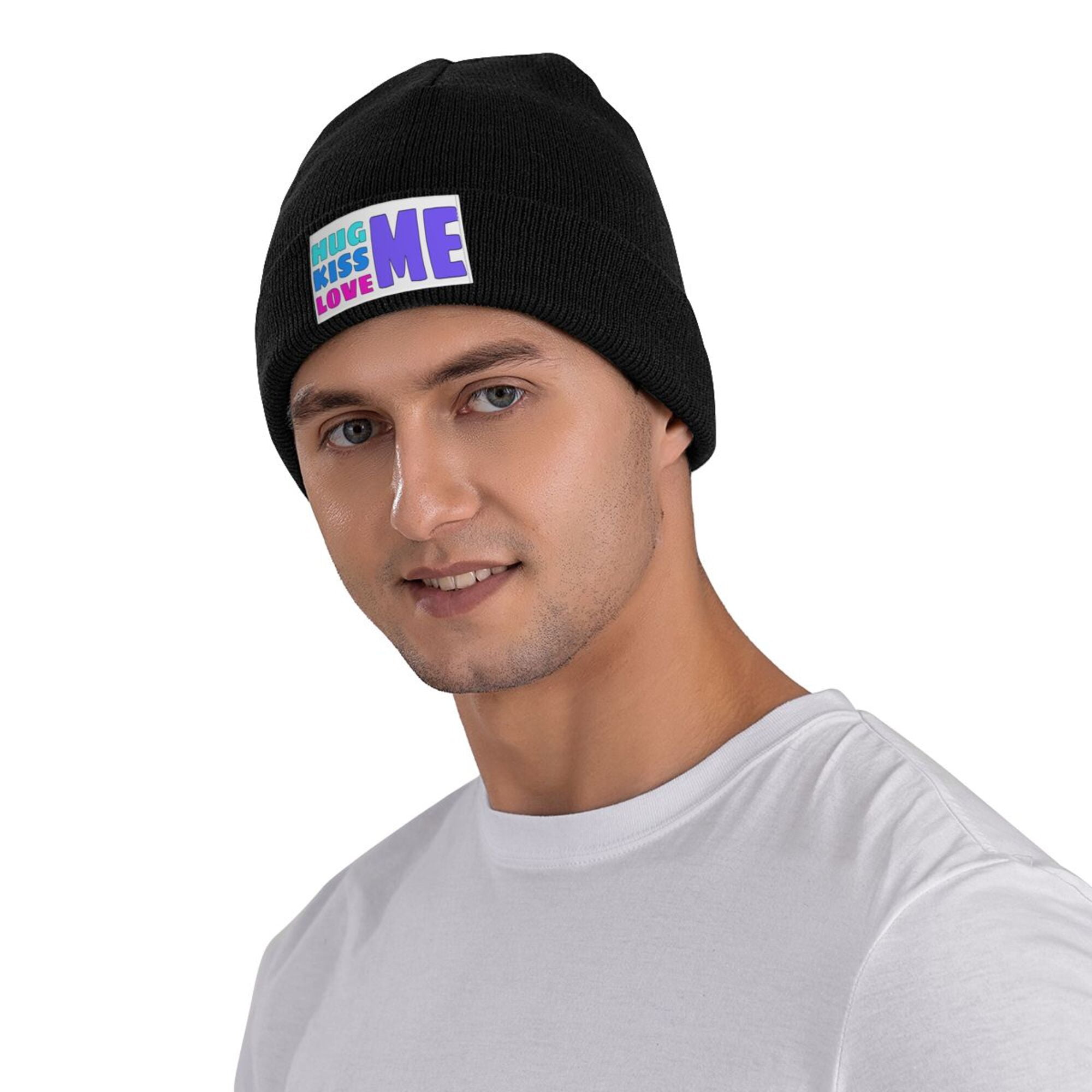 ZICANCN Knit Beanie Hat-Hug Kiss Love Me Winter Cap Soft Warm
