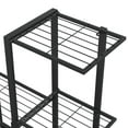 thumbnail image 6 of vidaXL Flower Stand with Wheel 37.2"x9.8"x36.4" Black Metal, 6 of 6