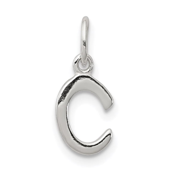 Auriga Fine Jewelry 925 Sterling Silver Letter C Initial Charm Pendant for Women (L - 13mm, W - 7mm)