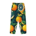thumbnail image 3 of Lsque Fresh Orange Print Women's Pajama Pants, Lounge Pant - Comfortable Home Wear,Elastic Waistband, Stylish Design-XX-Large, 3 of 9