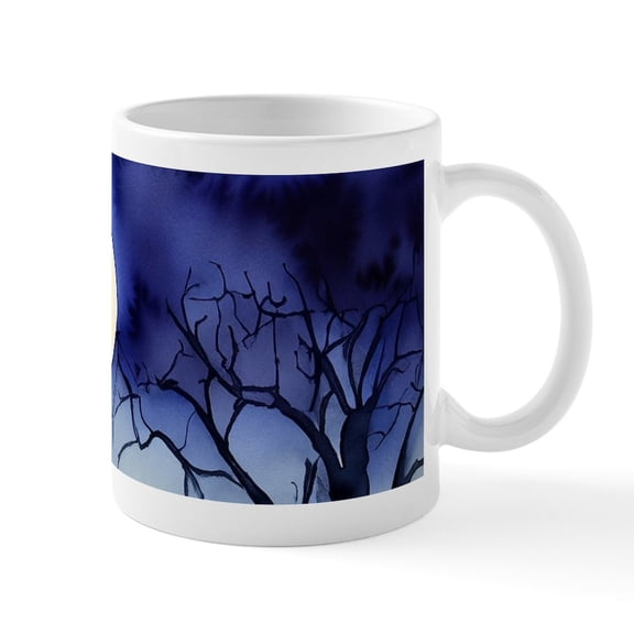 CafePress - Watercolor Halloween Night - 11 oz Ceramic Mug - Novelty Coffee Tea Cup