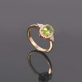 thumbnail image 2 of Peridot Ring Sterling Silver , Oval Cut Gemstone Ring , August Birthstone , Peridot Ring Silver, Peridot Ring Women, Promise Ring, 2 of 3