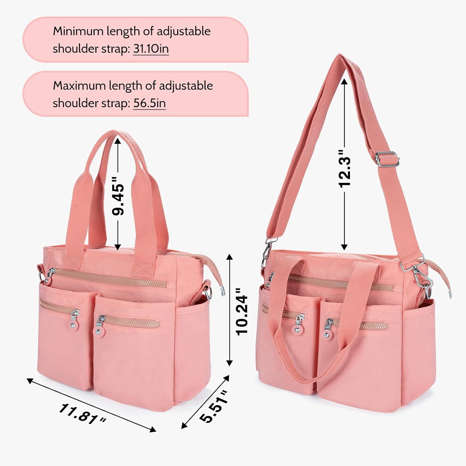 Tote Bag for Women Canvas Tote Bags Handbags for Women Crossbody Bag with Multiple Pockets