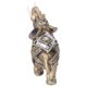 thumbnail image 5 of Estatua de elefante estatuilla Feng Shui resina animal ornamento arte artesanía decoración de escritorio oro M 10x5x10cm, 5 of 14