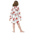 thumbnail image 7 of FORMRS Niños Bathrobe Unisex Hooded Robe Soft Plush Pajamas Sleepwear, Size 4-6T, Santa Hats Pattern, 7 of 7