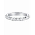 thumbnail image 1 of Anillo Xtellar de plata de ley con circonita cúbica, elegante banda de plata de ley de 9 mm, anillos de plata de ley para mujer Color Plateado, 1 of 4