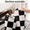 thumbnail image 5 of Black and White Checkered Pattern Bathroom Rugs Mat,Non Slip Microfiber Bathroom Rug,Rubber Backing,Soft Bathroom Mats for Bathroom Floor,Tub and Shower,17x30in(43x75cm), 5 of 5