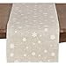 thumbnail image 3 of Saro Lifestyle Chemin de Table Flocon de Neige 120 Po x 1 Lb Mélange de Poly et Lin Décor de Vacances, 3 of 4