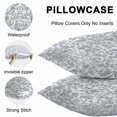 thumbnail image 5 of Throw Pillow Covers 16x16 Inch Set of 2, Blue Flower Waterproof Outdoor Pillow Covers, Vintage Farmhouse Boho Leaf Spring Summer Decorative Cushion Pillowcases for Couch, Sofa, Bed, Garden, Patio, 5 of 9