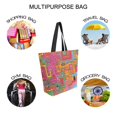 thumbnail image 7 of FORMRS Womens Canvas Tote Bag with Zipper Inner Pocket Shoulder Handbag, Art City, 7 of 7