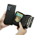 thumbnail image 5 of Nalacover Zipper Wallet Case for Samsung Galaxy Z Fold5, Soft Silicone Shockproof PU Leather Detachable Card Slots Holder Cash Pocket Slim Cover with Kickstand Magnetic Lens Protective Case, Black, 5 of 12