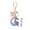 G, variant on Fashion 26-Letter Key Chain Pendant with Butterfly Tassel - Elegant Gradient Design with Shiny Diamond Letters for Backpack or Car Keys