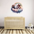 thumbnail image 2 of Cute baby Squirrel Sleeping on a Cloud Daycare Wall Art Sticker Designs Vinyl Stickers For Home House Walls Rooms Windows Bedroom Decoration Size (28x28 inch), 2 of 3