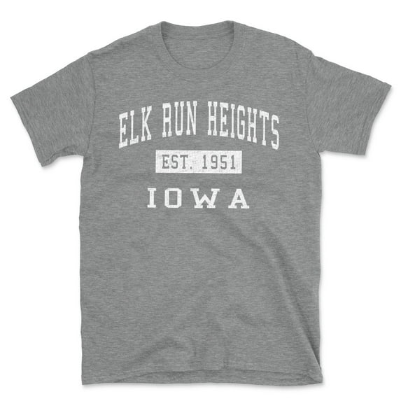 Elk Run Heights Iowa Classic Established Men's Cotton T-Shirt