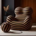 thumbnail image 3 of Sillón Individual Moderno con Ottoman AIRJOL™ YY-83 | Sofá de Acento Aesthetic, Tela Suave, Diseño Contemporáneo para Sala y Recámara, 3 of 6