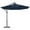 Blue, variant on Outsunny Cantilever Patio Offset Umbrella w/ Solar Lights, Base, Beige