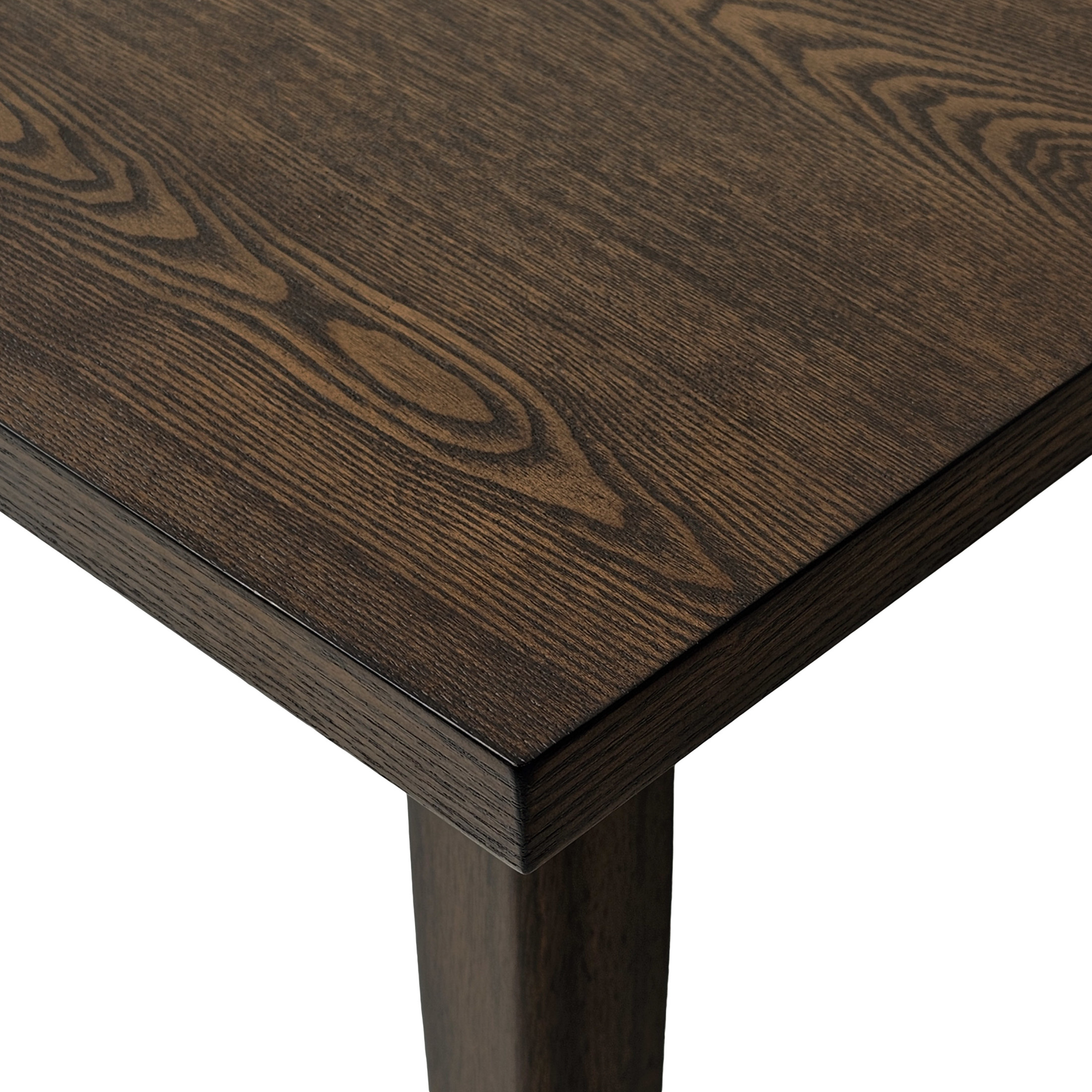 Neros Tapper Legged Rubberwood Dining Table, Brown