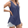 thumbnail image 4 of Camiseta Sin Mangas Informal para Mujer, Azul Marino, Talla XL, 4 of 10